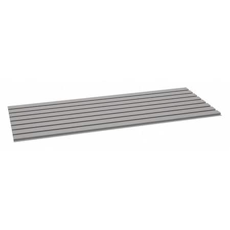 Decking, Steel, 60 in W, 24 in D, Industrial Gray, Powder Coated Finish, Gauge: 22