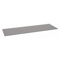 Decking, Steel, 72 in W, 24 in D, Industrial Gray, Powder Coated Finish, Gauge: 22