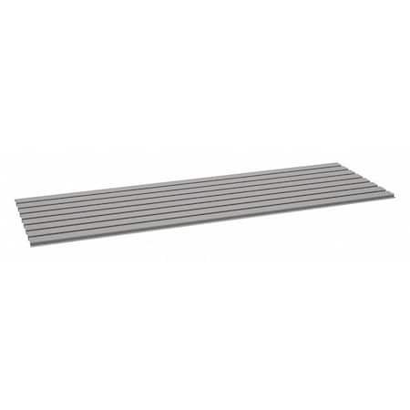Decking, Steel, 72 in W, 24 in D, Industrial Gray, Powder Coated Finish, Gauge: 22