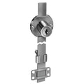 Gang Lock, Bright Nickel, 7/8 in For Door Thickness, 2 Number of Keys, Different Key Type