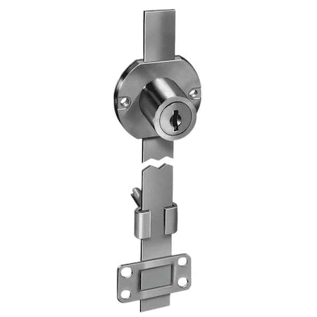 Gang Lock, Bright Nickel, 7/8 in For Door Thickness, 2 Number of Keys, Different Key Type
