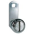 Keyless Slotted Cam Locks, Bright Nickel, 1/4 in For Door Thickness, 0 Number of Keys