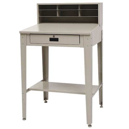 Shop Desk, 34 x 55-1/2 x 30-1/4 In, Beige