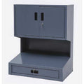 Shop Desk Top, 39 1/2 in H, 31 1/2 in W, 21 in D, Stationary, Gray, 1 Shelves, 1 Drawers