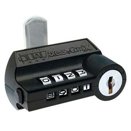 Keyless Combination Cam Locks, Black, 3/4 in For Door Thickness, 0 Number of Keys