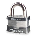 Padlock, Keyed Alike, Standard Shackle, Rectangular Steel Body, Steel Shackle, 15/16 in W