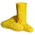 Overboots, Plain Toe, Rubber, 12 in Height, Pull On Closure, Ribbed Sole, Yellow, XL