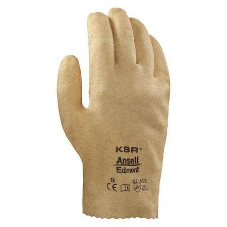 Coated Gloves, PVC, Textured, Full, 2 Abrasion Level, Yellow, S 1 PR