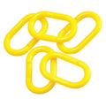 Chain Link for Plastic Chain Barrier, Polyethylene, Yellow 36 PK