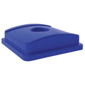 Swingline Recycling Lids 32 gal Bottle and Can Recycling Top, Dome Blue, LLDPE, 1 Openings