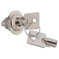 Tubular Pin Tumbler, Bright Nickel, 15/64 in For Door Thickness, 2 Number of Keys, Alike Key Type