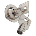Tubular Pin Tumbler, Bright Nickel, 1/16 in For Door Thickness, 2 Number of Keys, Different Key Type