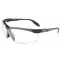 Genesis S, Safety Glasses, Anti-Fog & Anti-Scratch, Clear Lens, Black/Gray Frame, Half-Frame