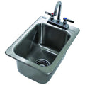Drop-In Sink, 2 Hole, 10" x 14", Stainless steel