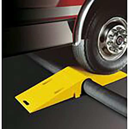 Cable Protector, 8-1/8 in H, 63 in L, 17-1/2 in W, 1 Channel, Polyurethane, Yellow