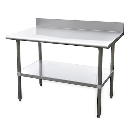Fixed Work Table, SS, 48" W, 30" D