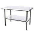 Fixed Work Table, SS, 72" W, 30" D