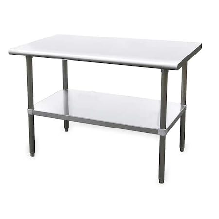 Fixed Work Table, SS, 72" W, 30" D