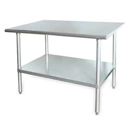 Fixed Work Table, SS, 60" W, 30" D