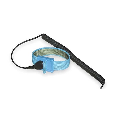 ESD Wrist Strap, 4 W x 4 D x 1/4 H, Blue