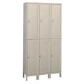 Wardrobe Locker, 36 in W, 18 in D, 78 in H, (2) Tier, (3) Wide, Tan