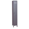 Wardrobe Locker, 12 in W, 12 in D, 78 in H, (1) Tier, (1) Wide, Dark Gray