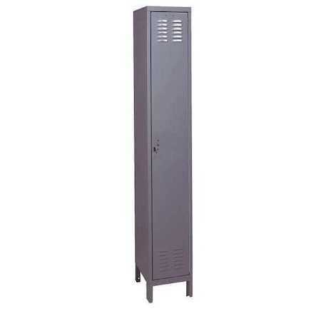 Wardrobe Locker, 12 in W, 12 in D, 78 in H, (1) Tier, (1) Wide, Dark Gray