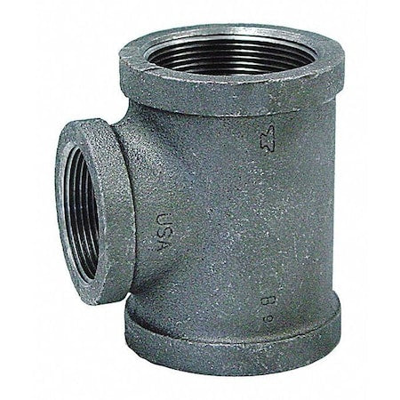 Reducing Tee Reducing Tee, 4"" x 4"" x 2-1/2"" Pipe, FNPT, Malleable Iron, Class 150