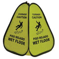 Safety Cone, 16 in Height, 12 1/2 in Width, Cloth, Square, English, Spanish