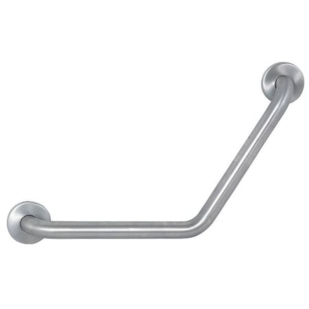 Wall Mount Safety Rail/Bar, 24" L, Stainless Steel, Satin