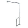 Wall Mounted, Left Grab Bar Floor-to-Wall, 30" L, Stainless Steel, Satin With Textured Finish