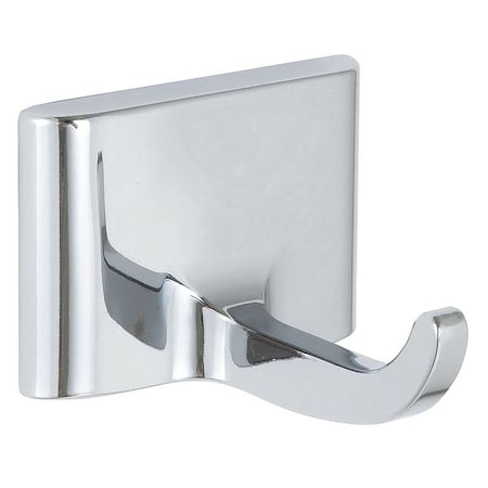 2 1/8 in W x 1 1/2 in H, Zamac, Bathroom Hook