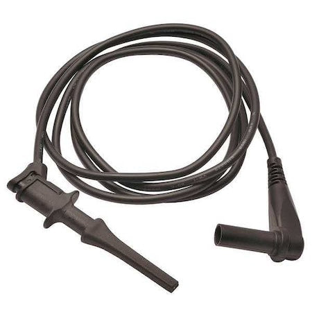 Test Clip Lead, CAT II 300V, Shrouded Banana Plug, 3 ft. 4", PVC, Black