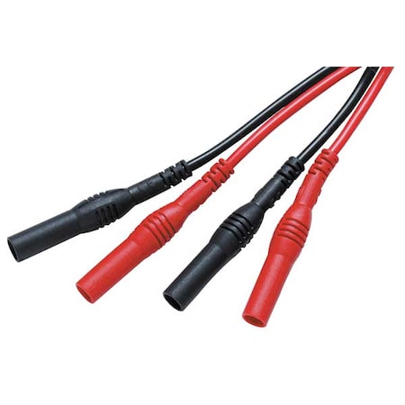 Modular Test Lead Kit, CAT III 1000V, Shrouded Straight Both Ends, 4 ft., Double Insulation