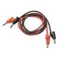 Patch Cord, Stacking Banana Plug on Both Ends, 40", PVC, Black, Red