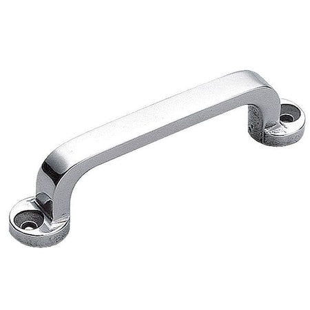 Pull Handle, 2-1/4 In. H, Polished, Unthr. Through Holes