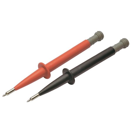 Modular Test Probe, CAT III 1000V, CAT IV 600V, 4mm Banana Socket, 5-13/16", Black, Red