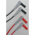 Modular Test Lead Kit, CAT III 1000V, Shrouded, Right Angled on Both Ends, 3 ft. 3", Black, Red