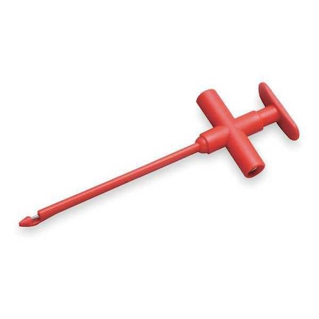 Modular Test Probe, CAT III 1000V, 4mm Banana Socket, 5-1/2", Red