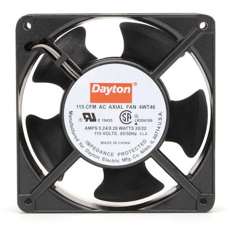 4-11/16 in H x 4-11/16 in W Square Axial Fan, 1-1/2 in D, 115 CFM, 115V AC, IP20