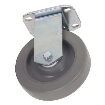 Rgd NSF-Listed Plate Castr, Therm Rubber, 5 in, 200 lb