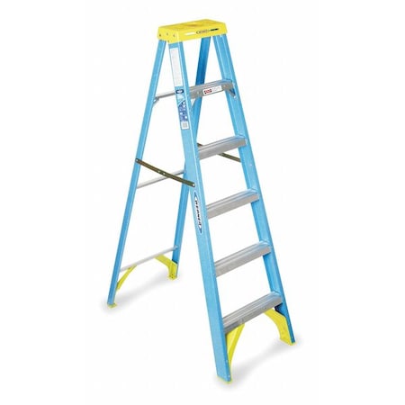 6 ft Fiberglass Stepladder, 250 lb Capacity