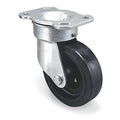 Kingpinless Plate Caster, Swivel, Rubber, 8 in., 1200 lb.