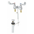 Bathroom Faucet Standard Spout, Chrome, 2 Holes, Blade Handle