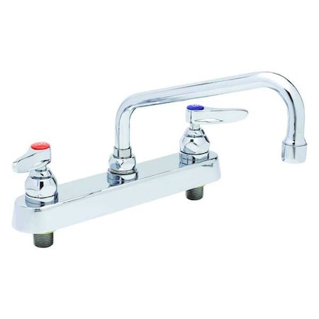 Low Arc Kitchen/Bathroom Faucet, Manual, 8" Mount, 2 Hole