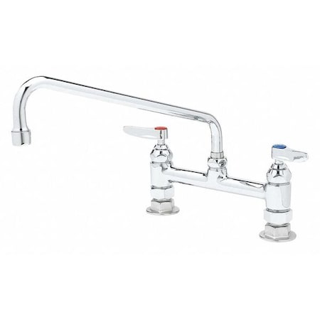 Low Arc Laundry Sink Faucet, Manual, 8" Mount, 2 Hole
