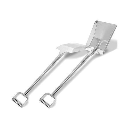 Scoop Shovel, 304 Stainless Steel Blade, 27-1/2 in L Silver 304 Stainless Steel Handle