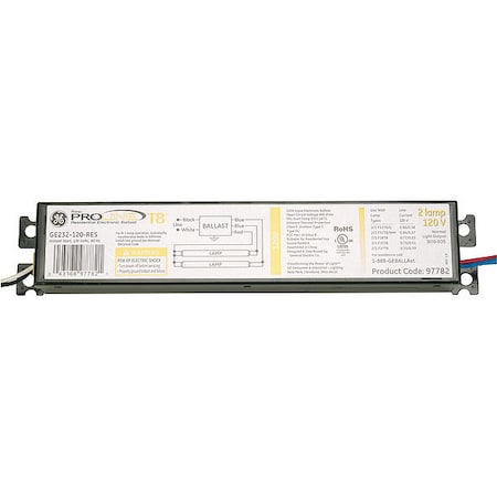 GE LIGHTING 48 Watts, 2 Lamps, Electronic Ballast