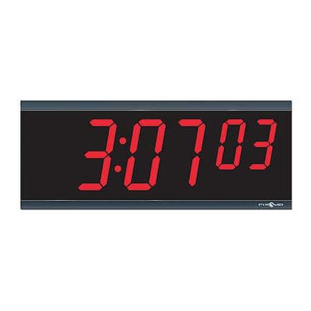 15-1/4"" Digital Wireless Synchronized Wall Clock, Black