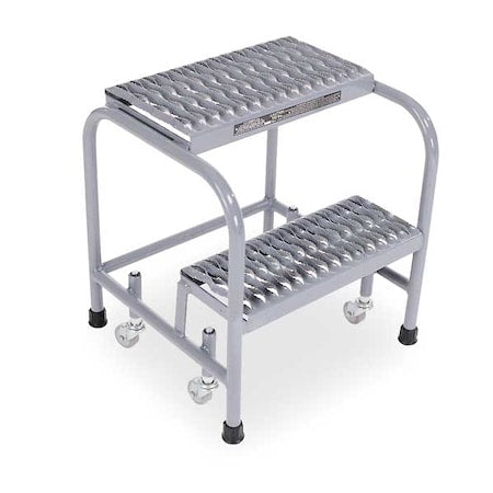 20 in H Steel Rolling Step, 2 Steps, 450 lb Load Capacity